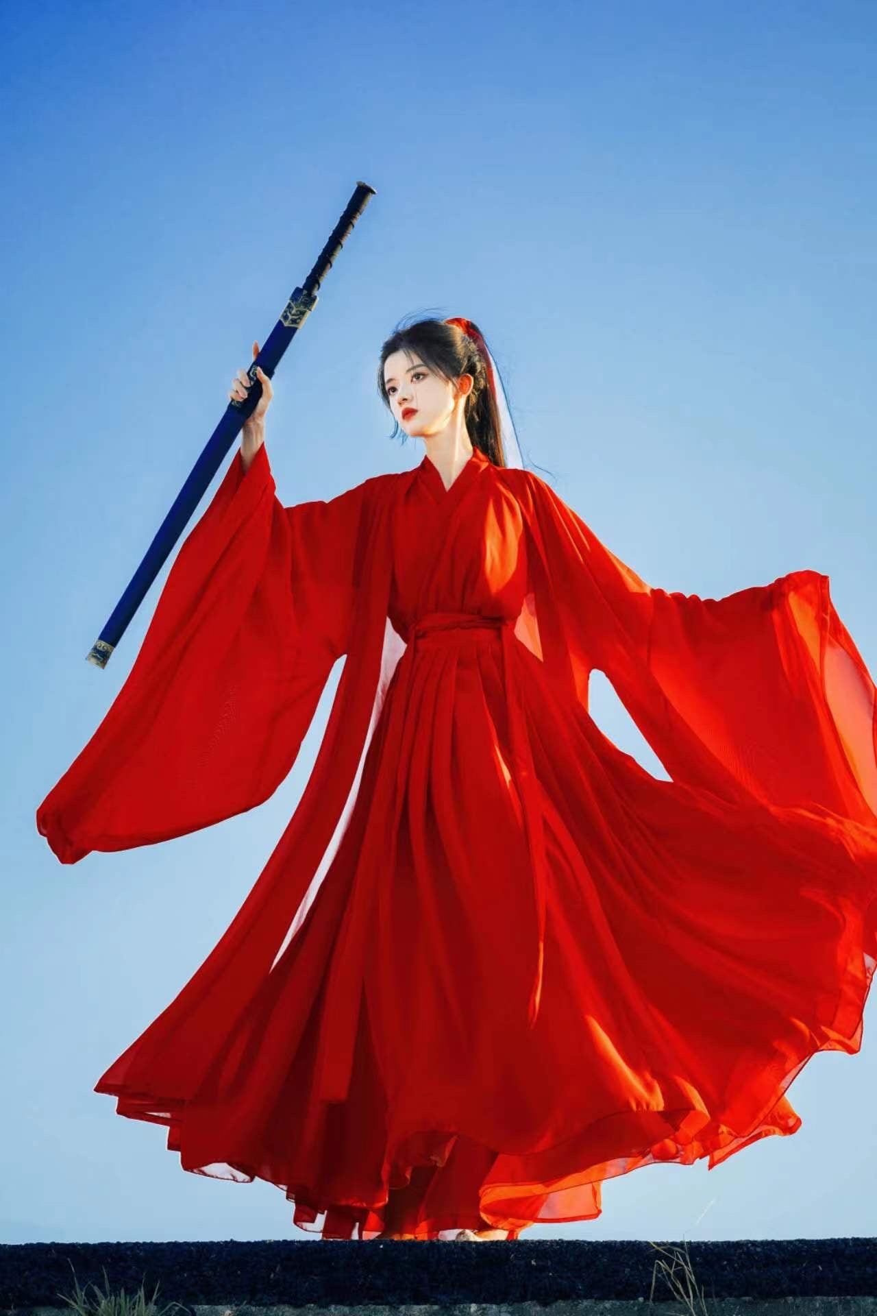 Graceful Elegance: Wei-Jin Style Young Ladies' Hanfu with Flowing Sleeves and Ethereal Aura