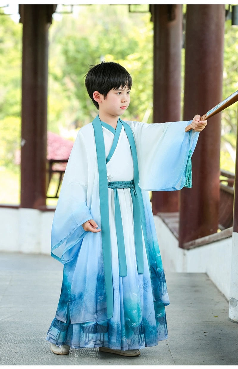 Elegant Dynasty: Matching Parent-Child Hanfu Outfits – Timeless Traditional Long Robes for Kids & Adults