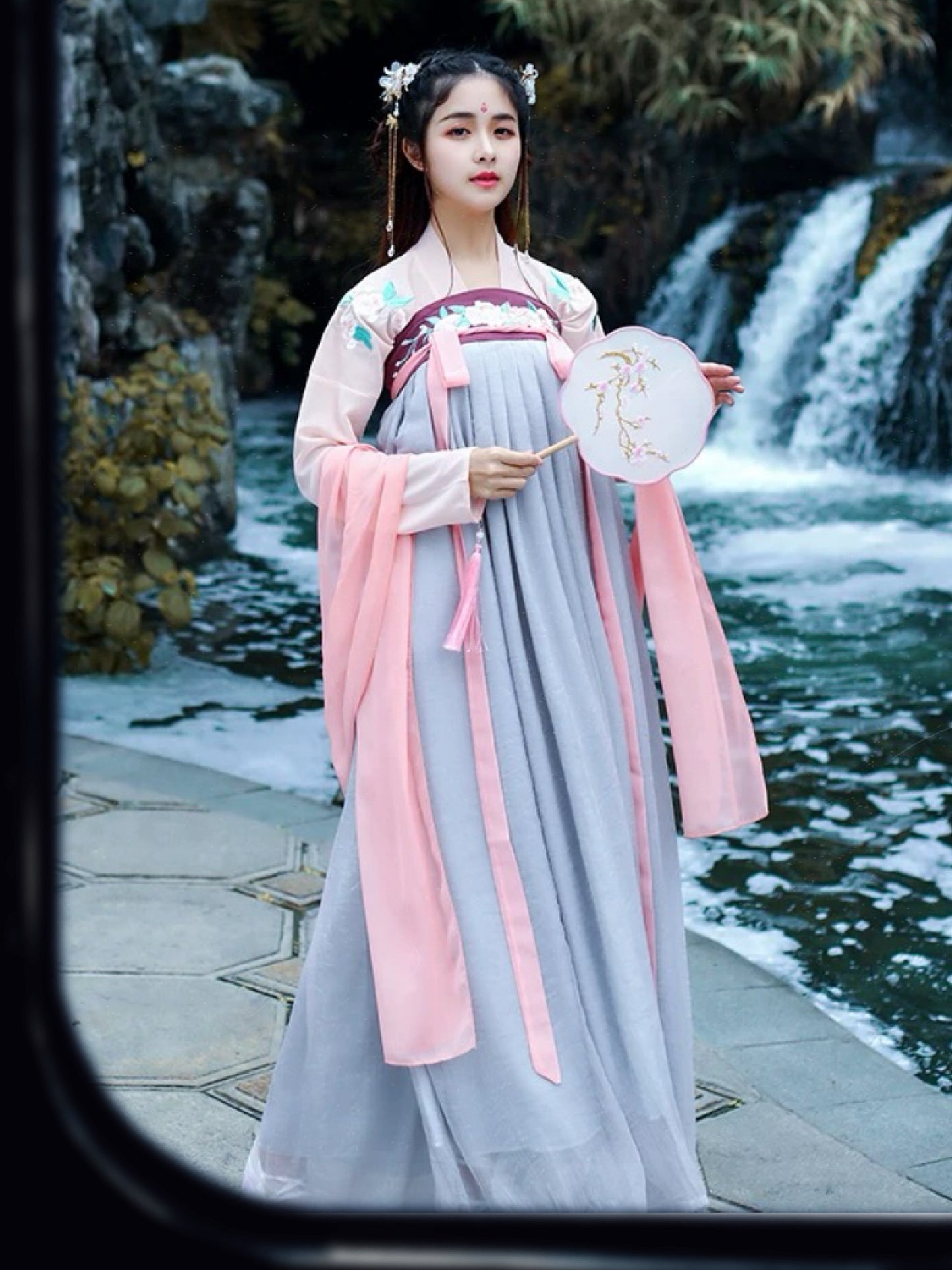 Peach Blossom Elegance: Traditional Qi Chest Ru Skirt Hanfu for Women -  Chinese Heritage Fashion