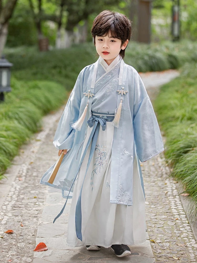Bai Yue Qing Shan - Handsome Traditional Hanfu for Boys, Chinese Style
